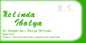 melinda ibolya business card